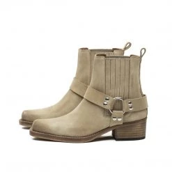 TORAL SAND SUEDE ANKLE BOOTS