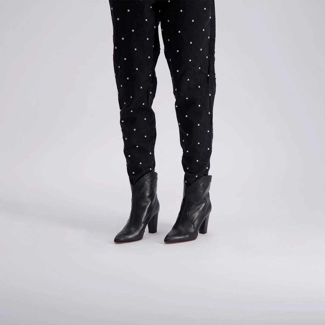 Boots TORAL BLACK LEATHER WESTERN BOOTIES 2 Boots TORAL BLACK LEATHER WESTERN BOOTIES