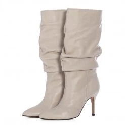 TORAL CREAM SLOUCHY BOOTS
