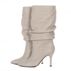 TORAL CREAM SLOUCHY BOOTS