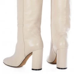 TORAL TALL ECRU LEATHER BOOTS Bestsellers