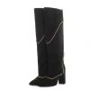 TORAL KNEE-HIGH BOOTS WITH GOLD TRIM