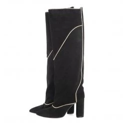 TORAL KNEE-HIGH BOOTS WITH GOLD TRIM 7 TORAL KNEE-HIGH BOOTS WITH GOLD TRIM