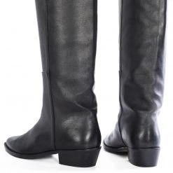 TORAL BLACK LEATHER KNEE-HIGH BOOTS 9 TORAL BLACK LEATHER KNEE-HIGH BOOTS