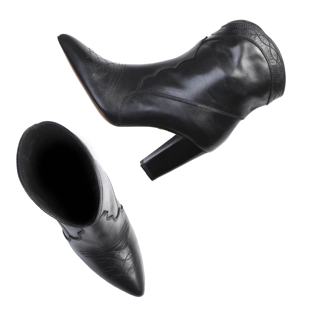 Boots TORAL BLACK LEATHER WESTERN BOOTIES 5 Boots TORAL BLACK LEATHER WESTERN BOOTIES