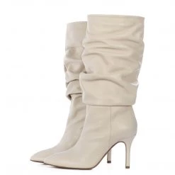 TORAL OFF-WHITE SLOUCHY BOOTS