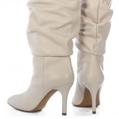 TORAL OFF-WHITE SLOUCHY BOOTS