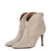 TORAL CREAM LEATHER ANKLE BOOTS