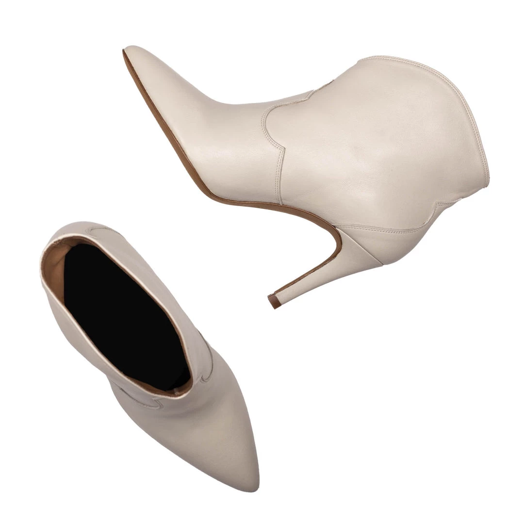 TORAL OFF-WHITE LEATHER ANKLE BOOTS 4 TORAL OFF-WHITE LEATHER ANKLE BOOTS