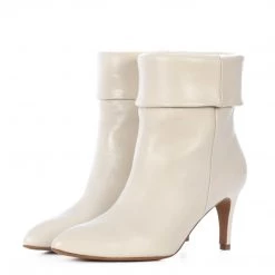 TORAL OFF-WHITE LEATHER ANKLE BOOT