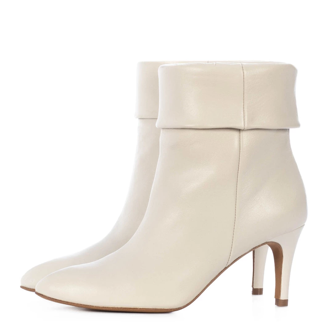 TORAL OFF-WHITE LEATHER ANKLE BOOT 2 TORAL OFF-WHITE LEATHER ANKLE BOOT