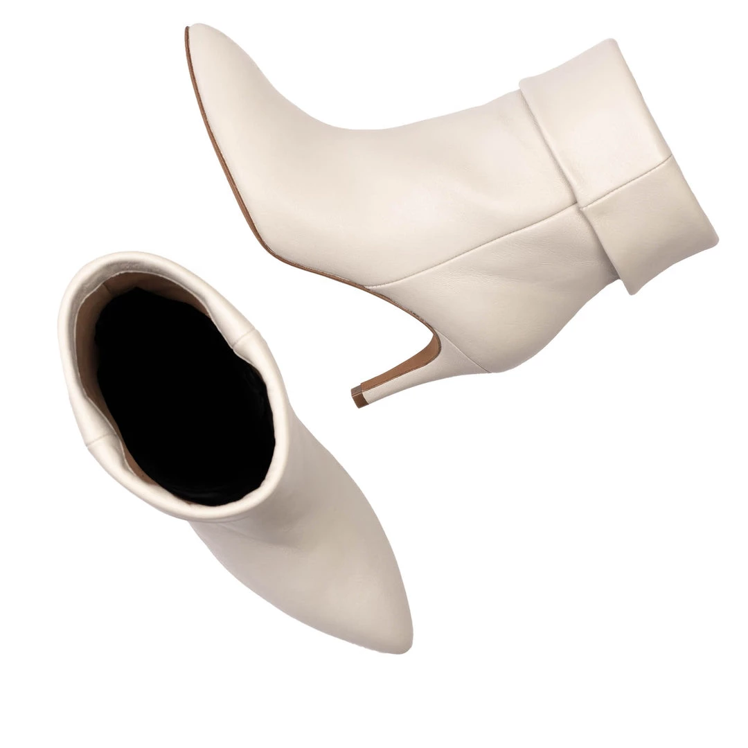 TORAL OFF-WHITE LEATHER ANKLE BOOT 3 TORAL OFF-WHITE LEATHER ANKLE BOOT