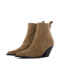 TORAL HAZELNUT SUEDE ANKLE BOOTS