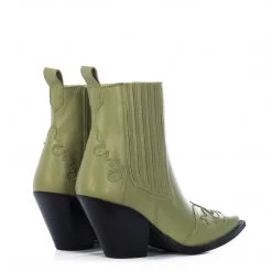 TORAL GREEN LEATHER ANKLE BOOTS 8 TORAL GREEN LEATHER ANKLE BOOTS