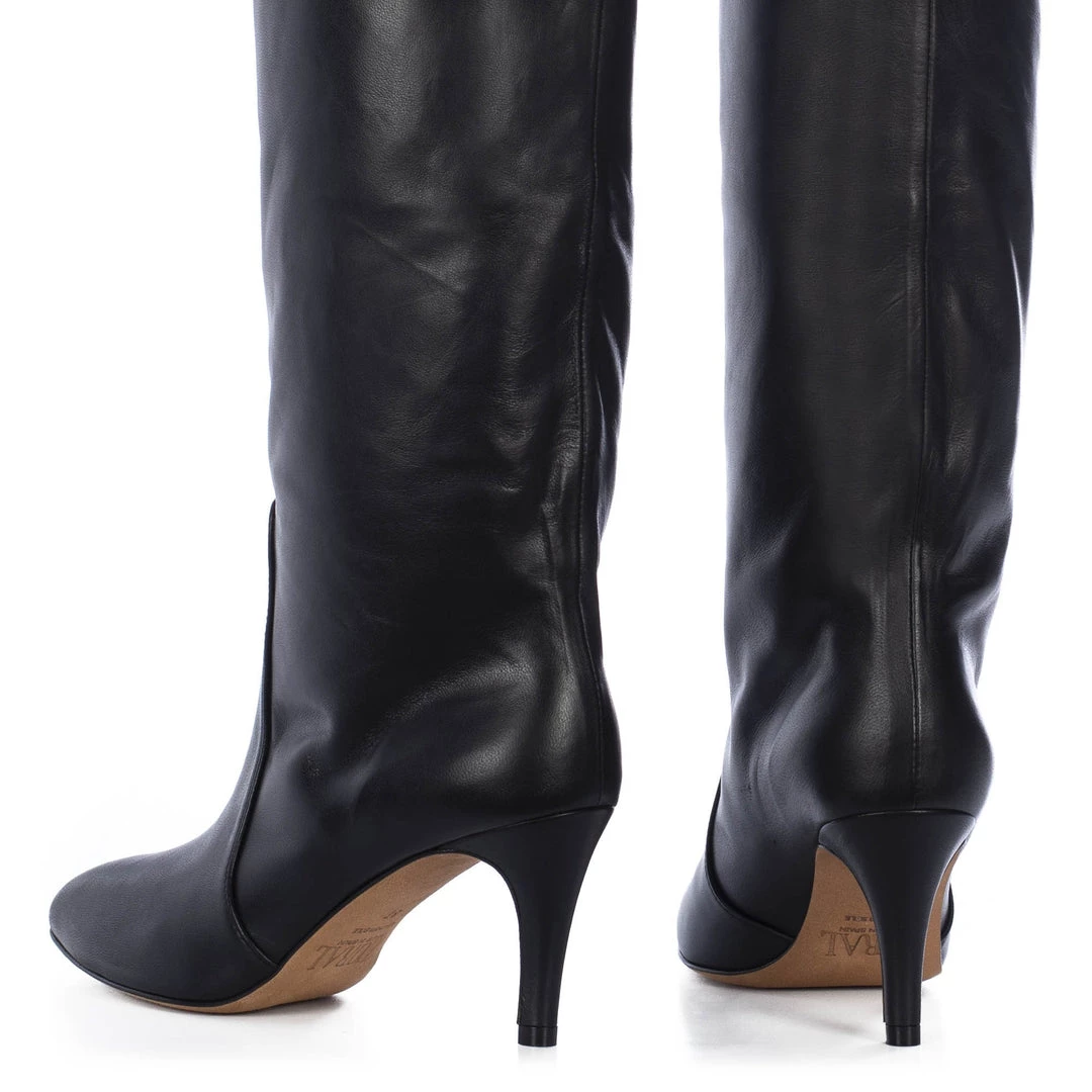 TORAL BLACK LEATHER TALL BOOTS 4 TORAL BLACK LEATHER TALL BOOTS