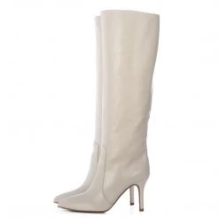 TORAL OFF-WHITE LEATHER TALL BOOTS 9 TORAL OFF-WHITE LEATHER TALL BOOTS