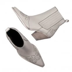 TORAL WHITE LEATHER ANKLE BOOTS 7 TORAL WHITE LEATHER ANKLE BOOTS
