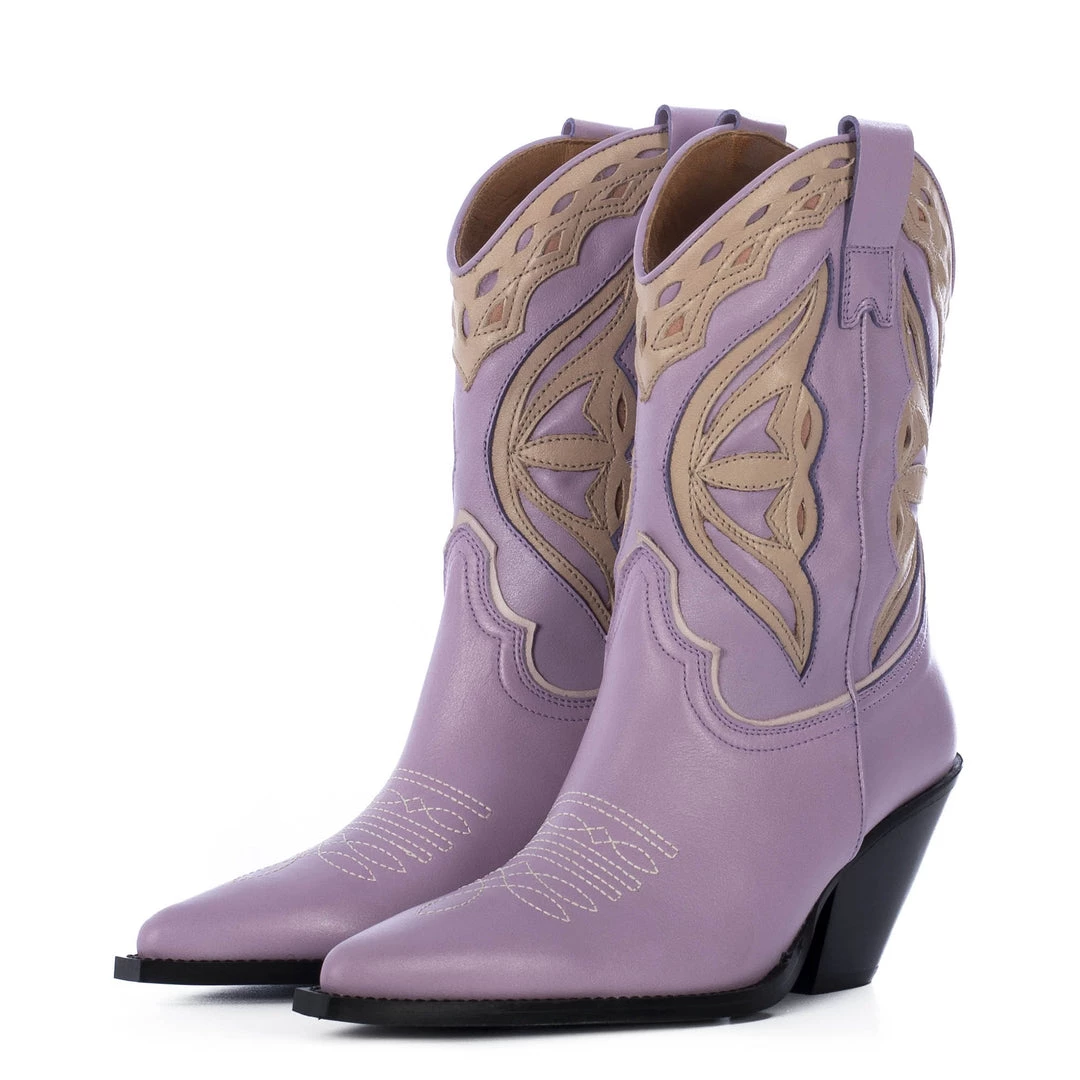Bestsellers TORAL LILA LEATHER COWBOY BOOTS 1 Bestsellers TORAL LILA LEATHER COWBOY BOOTS