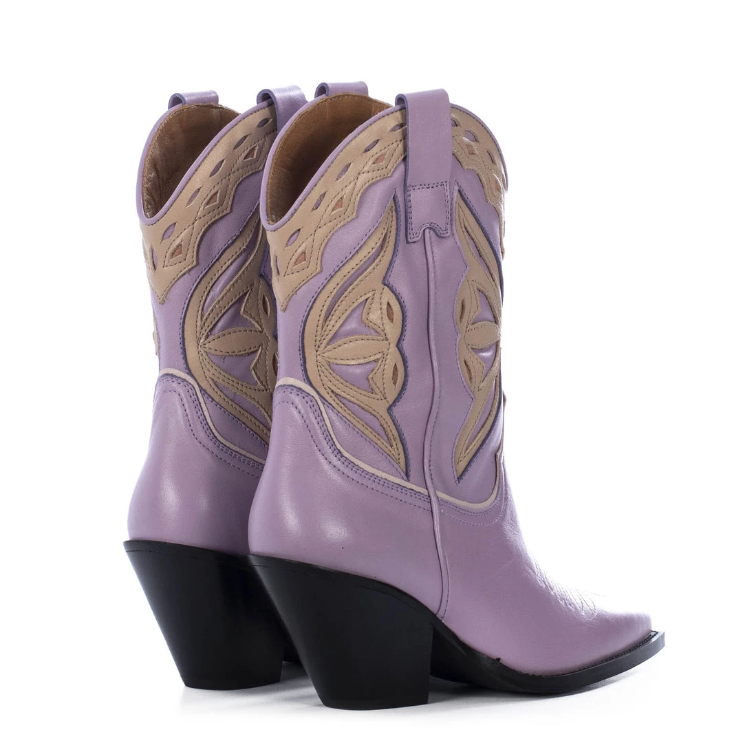Bestsellers TORAL LILA LEATHER COWBOY BOOTS 3 Bestsellers TORAL LILA LEATHER COWBOY BOOTS