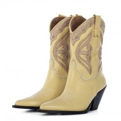Bestsellers TORAL YELLOW LEATHER COWBOY BOOTS