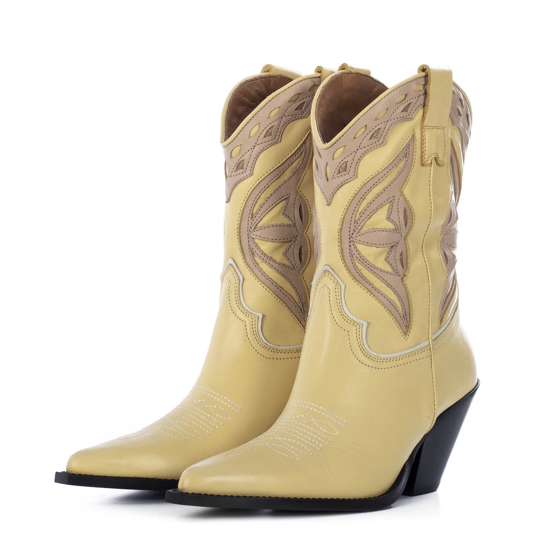 Bestsellers TORAL YELLOW LEATHER COWBOY BOOTS 1 Bestsellers TORAL YELLOW LEATHER COWBOY BOOTS