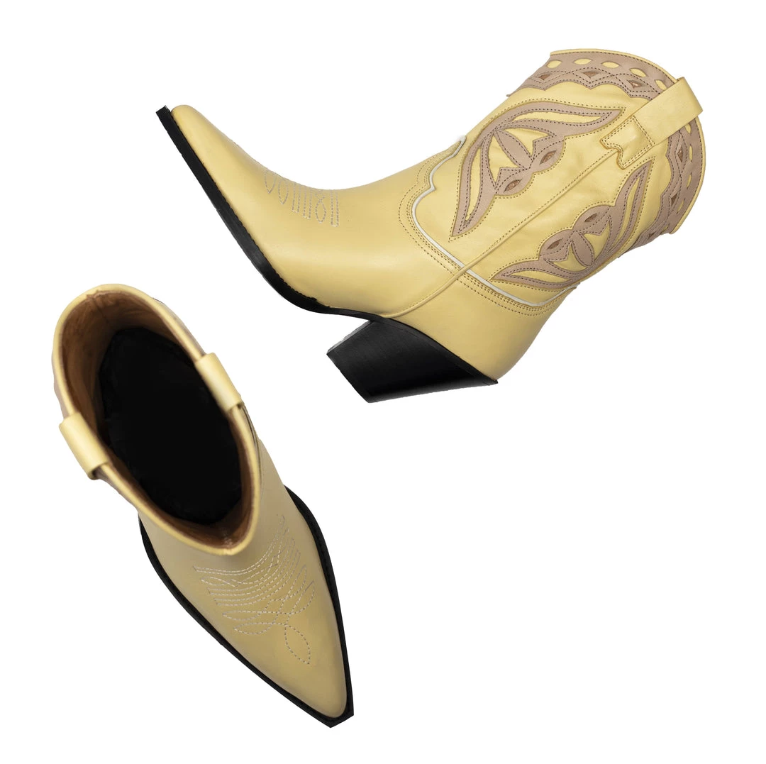 Bestsellers TORAL YELLOW LEATHER COWBOY BOOTS 4 Bestsellers TORAL YELLOW LEATHER COWBOY BOOTS