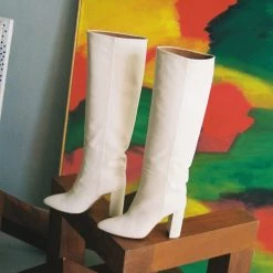 TORAL OFF WHITE LEATHER TALL BOOTS Bestsellers