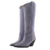 Toral LAVENDER MOCK CROC NOBUK TALL BOOTS
