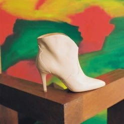 TORAL CREAM LEATHER ANKLE BOOTS
