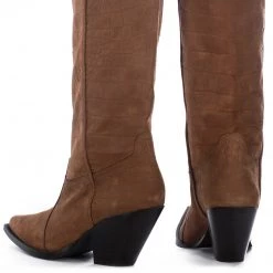 Toral BISCOTTO MOCK CROC NOBUK TALL BOOTS
