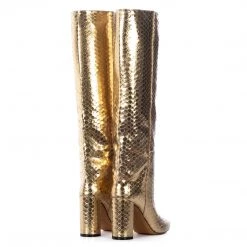 Toral TEXTURED GOLD METALLIC TALL BOOTS 7 Toral TEXTURED GOLD METALLIC TALL BOOTS