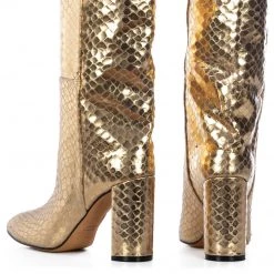 Toral TEXTURED GOLD METALLIC TALL BOOTS 8 Toral TEXTURED GOLD METALLIC TALL BOOTS