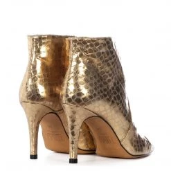 Toral TEXTURED GOLD METALLIC ANKLE BOOTS
