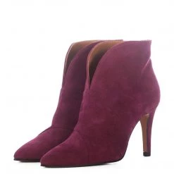Toral BURGUNDY SUEDE ANKLE BOOTS