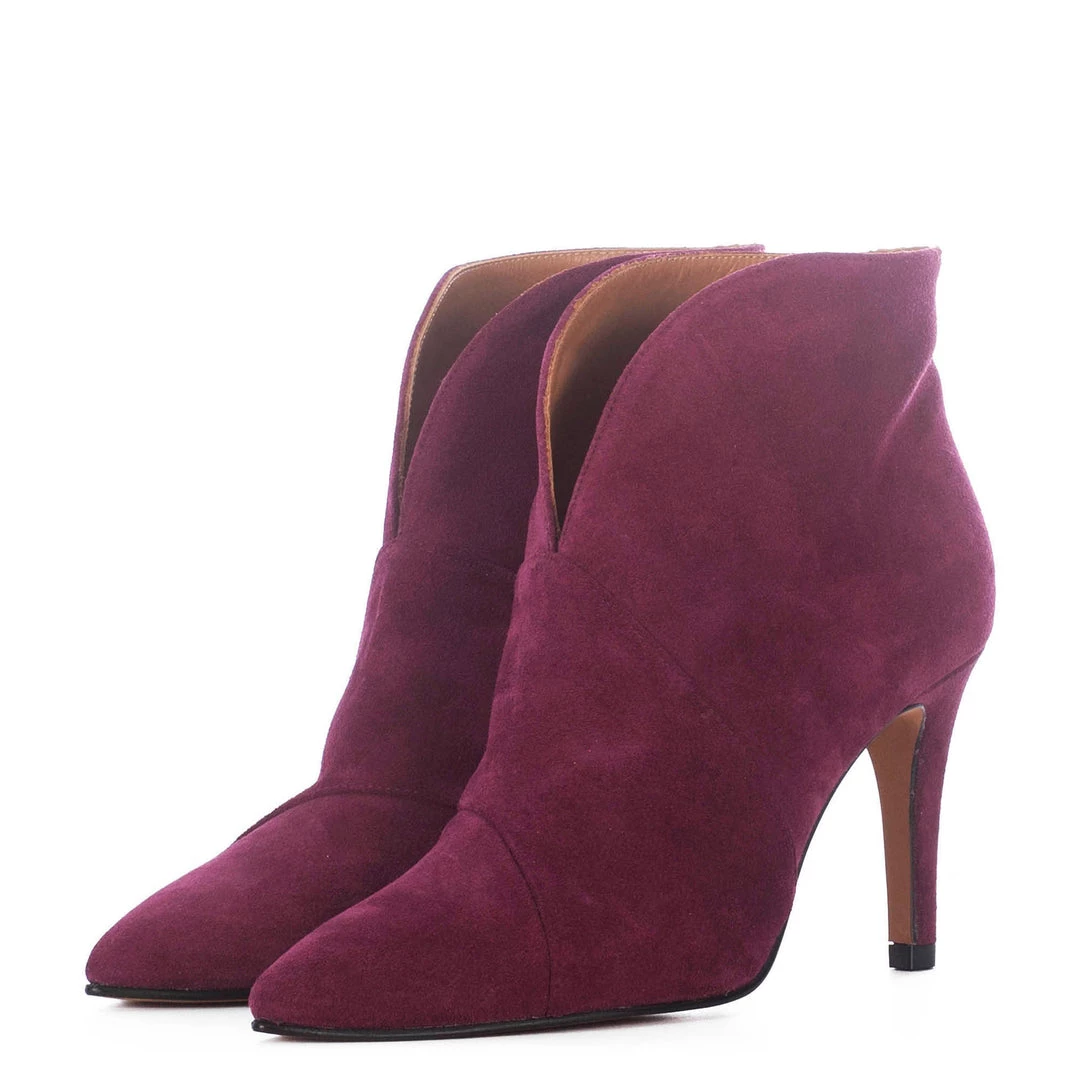 Toral BURGUNDY SUEDE ANKLE BOOTS 1 Toral BURGUNDY SUEDE ANKLE BOOTS