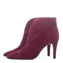 Toral BURGUNDY SUEDE ANKLE BOOTS