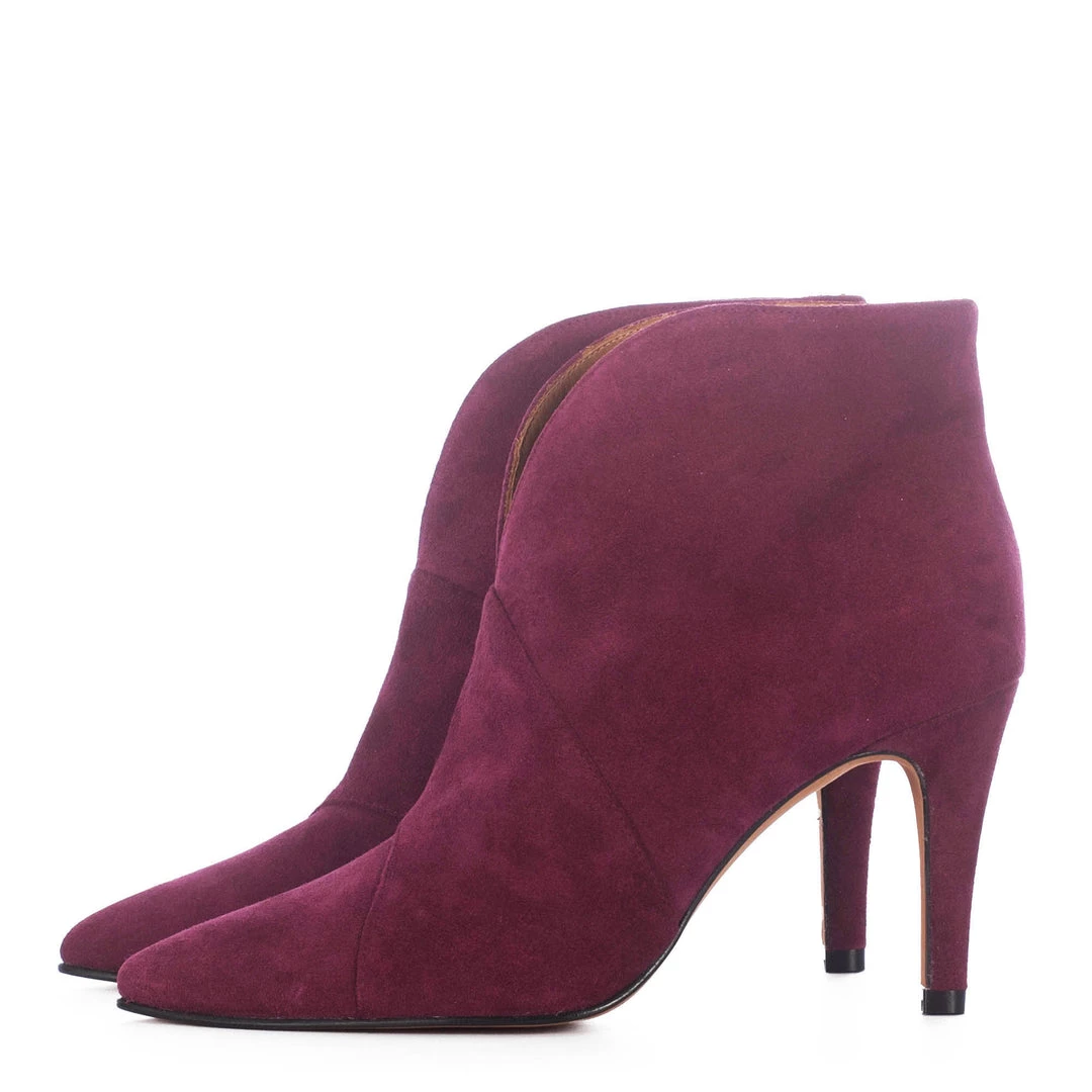 Toral BURGUNDY SUEDE ANKLE BOOTS 2 Toral BURGUNDY SUEDE ANKLE BOOTS