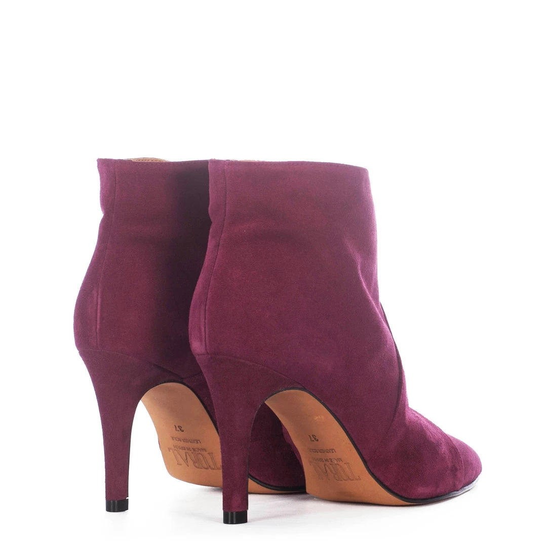 Toral BURGUNDY SUEDE ANKLE BOOTS 3 Toral BURGUNDY SUEDE ANKLE BOOTS