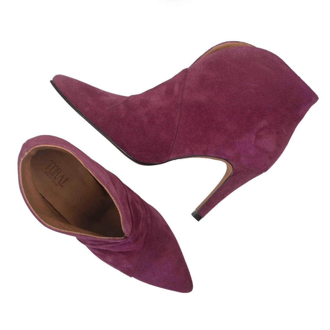 Toral BURGUNDY SUEDE ANKLE BOOTS 4 Toral BURGUNDY SUEDE ANKLE BOOTS