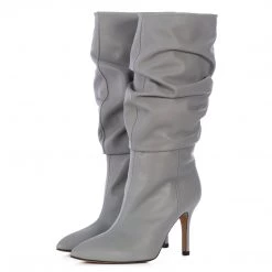 Toral GREY-COLORED SLOUCHY BOOTS