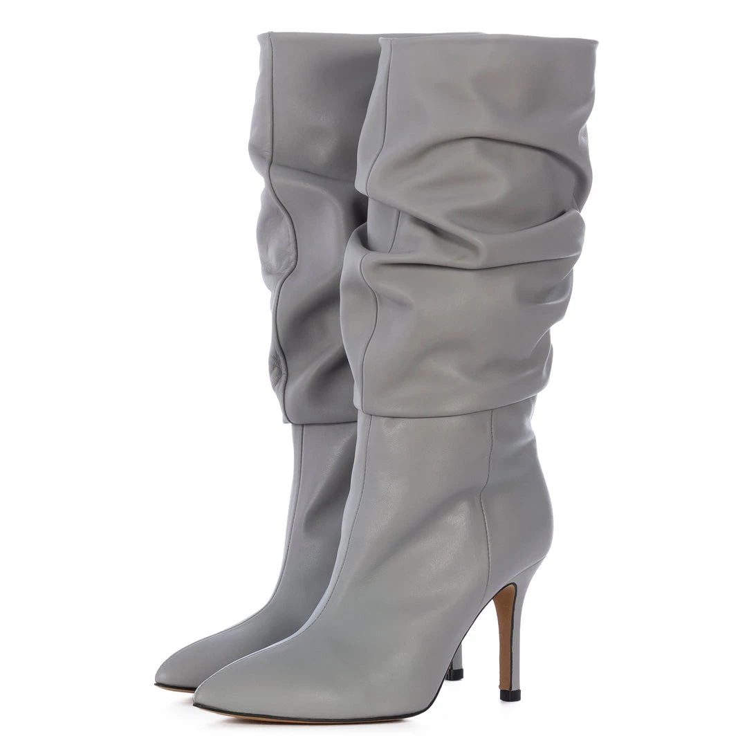 Toral GREY-COLORED SLOUCHY BOOTS 1 Toral GREY-COLORED SLOUCHY BOOTS