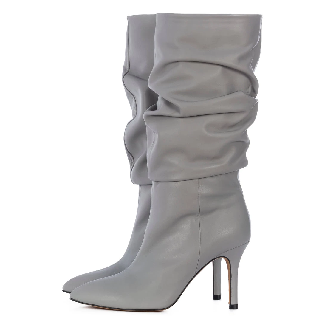 Toral GREY-COLORED SLOUCHY BOOTS 3 Toral GREY-COLORED SLOUCHY BOOTS