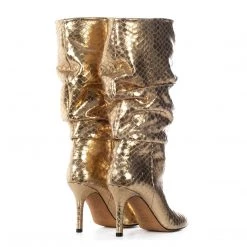 Toral TEXTURED GOLD METALLIC SLOUCHY BOOTS