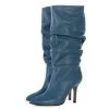 Toral SEA BLUE-COLORED SLOUCHY BOOTS