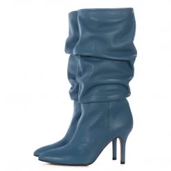Toral SEA BLUE-COLORED SLOUCHY BOOTS 7 Toral SEA BLUE-COLORED SLOUCHY BOOTS