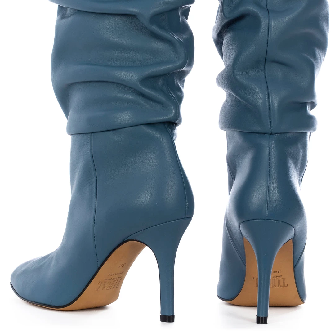 Toral SEA BLUE-COLORED SLOUCHY BOOTS 5 Toral SEA BLUE-COLORED SLOUCHY BOOTS