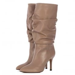 Toral EARTH-COLORED SLOUCHY BOOTS
