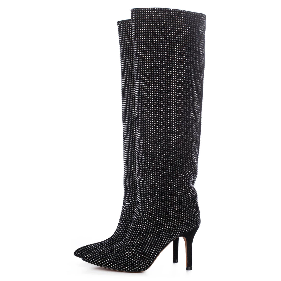 TORAL STRASS BLACK BOOTS 5 TORAL STRASS BLACK BOOTS