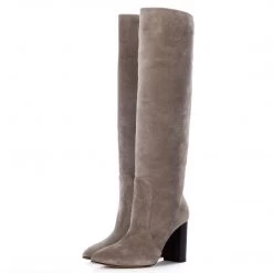 Toral BEZ LIGHT GREY SUEDE TALL BOOTS