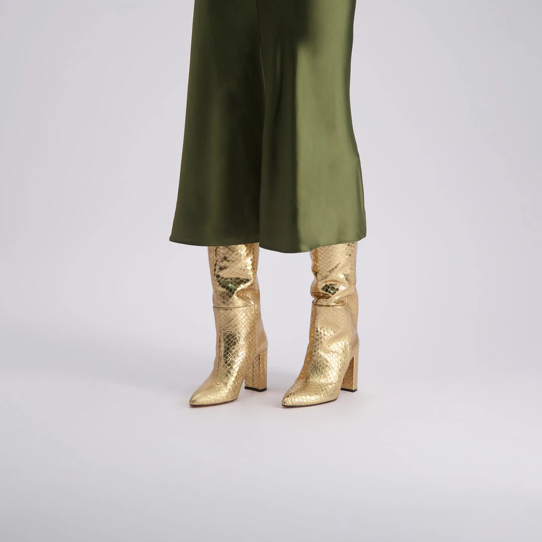Toral TEXTURED GOLD METALLIC TALL BOOTS 2 Toral TEXTURED GOLD METALLIC TALL BOOTS
